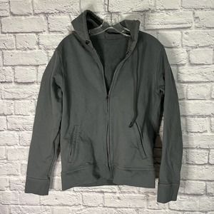 Nigel Curtiss Grey Hooded Zip Up Jacket Large